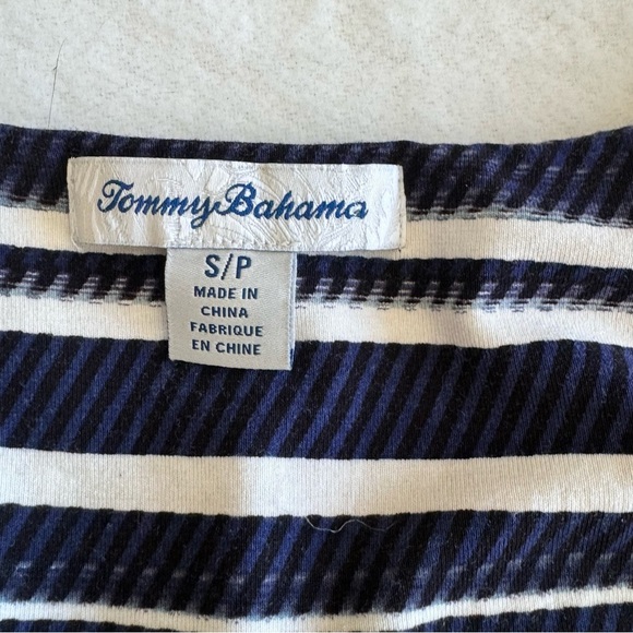 TOMMY BAHAMA ANOCHE SLEEVELESS STRIPE SHIFT HI-LOW MAXI DRESS STRIPED SIZE S - Picture 5 of 10